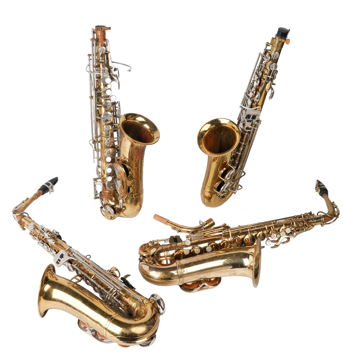 (4) Alto saxophones, c/o Buescher