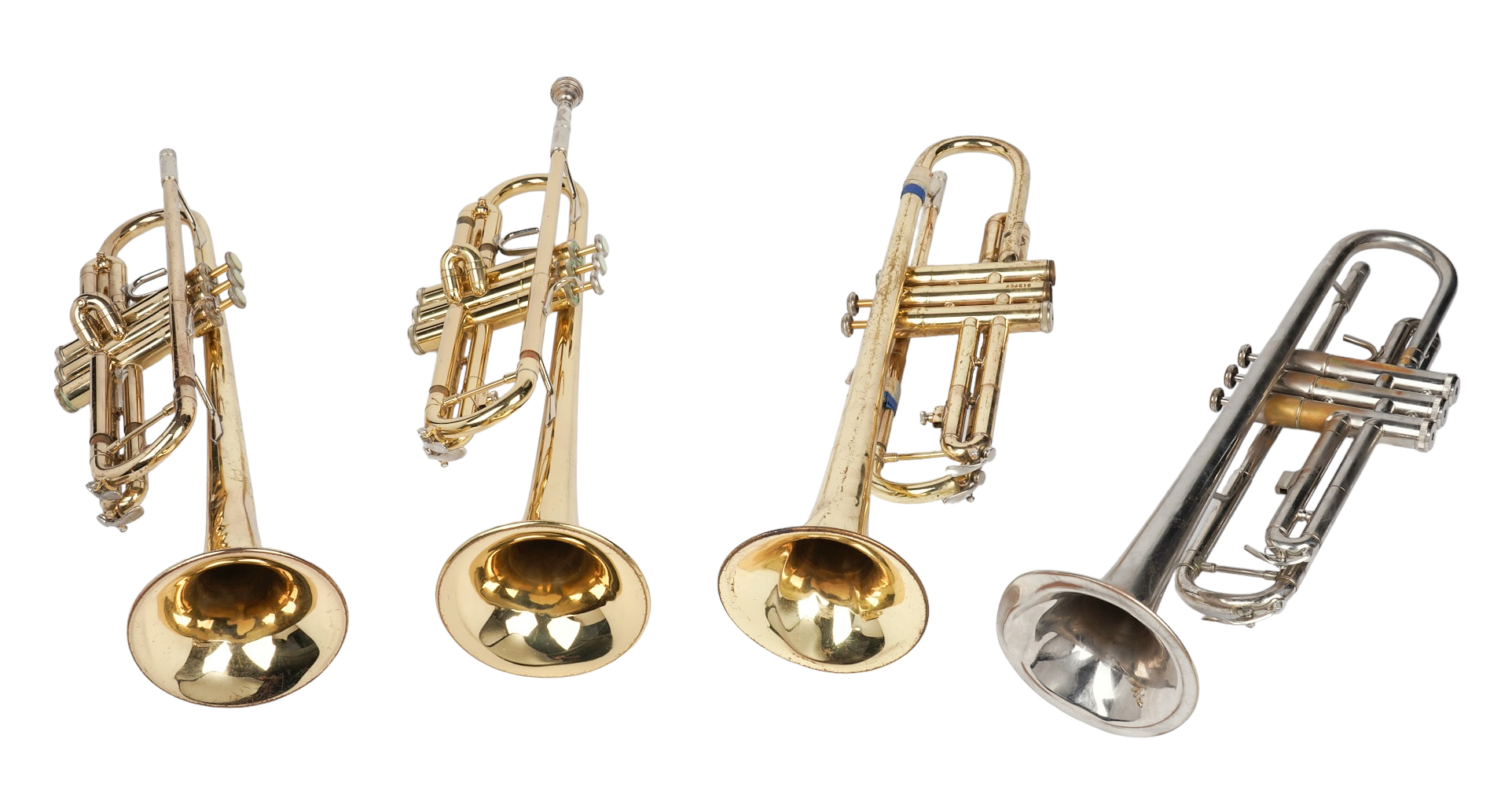 (4) Trumpets, c/o Weimar silver