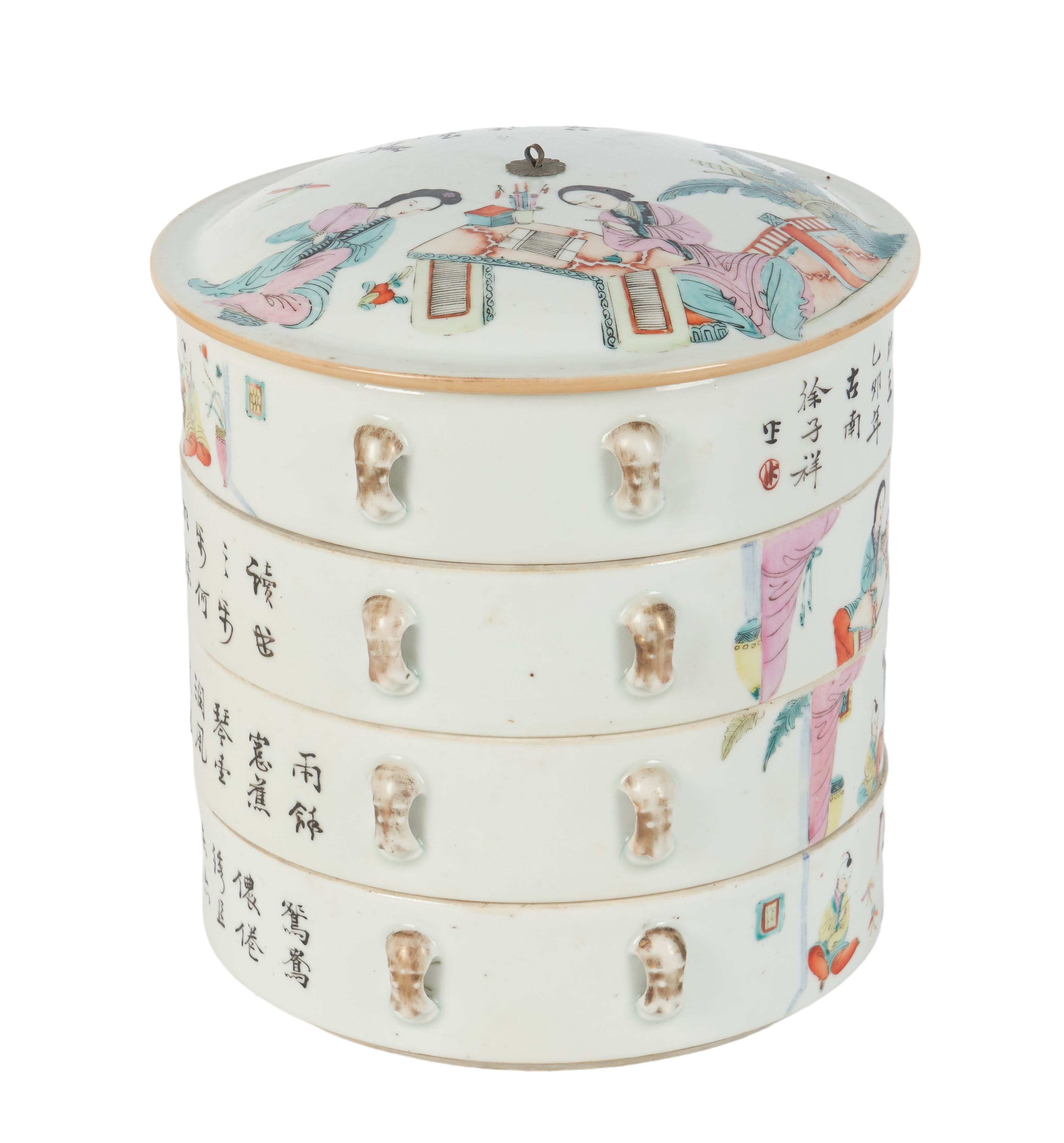 Chinese porcelain 4-tier stacking