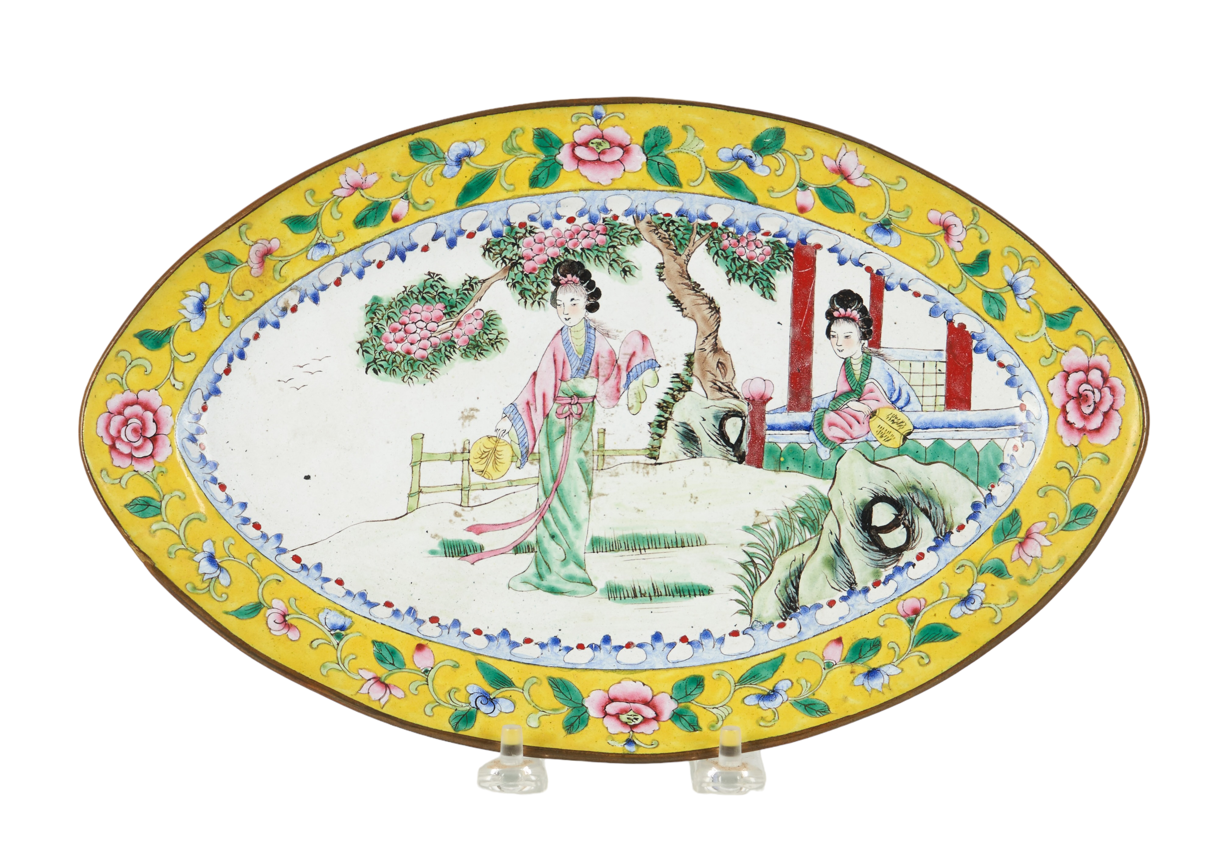 Chinese enamel oval tray female 2e22dd