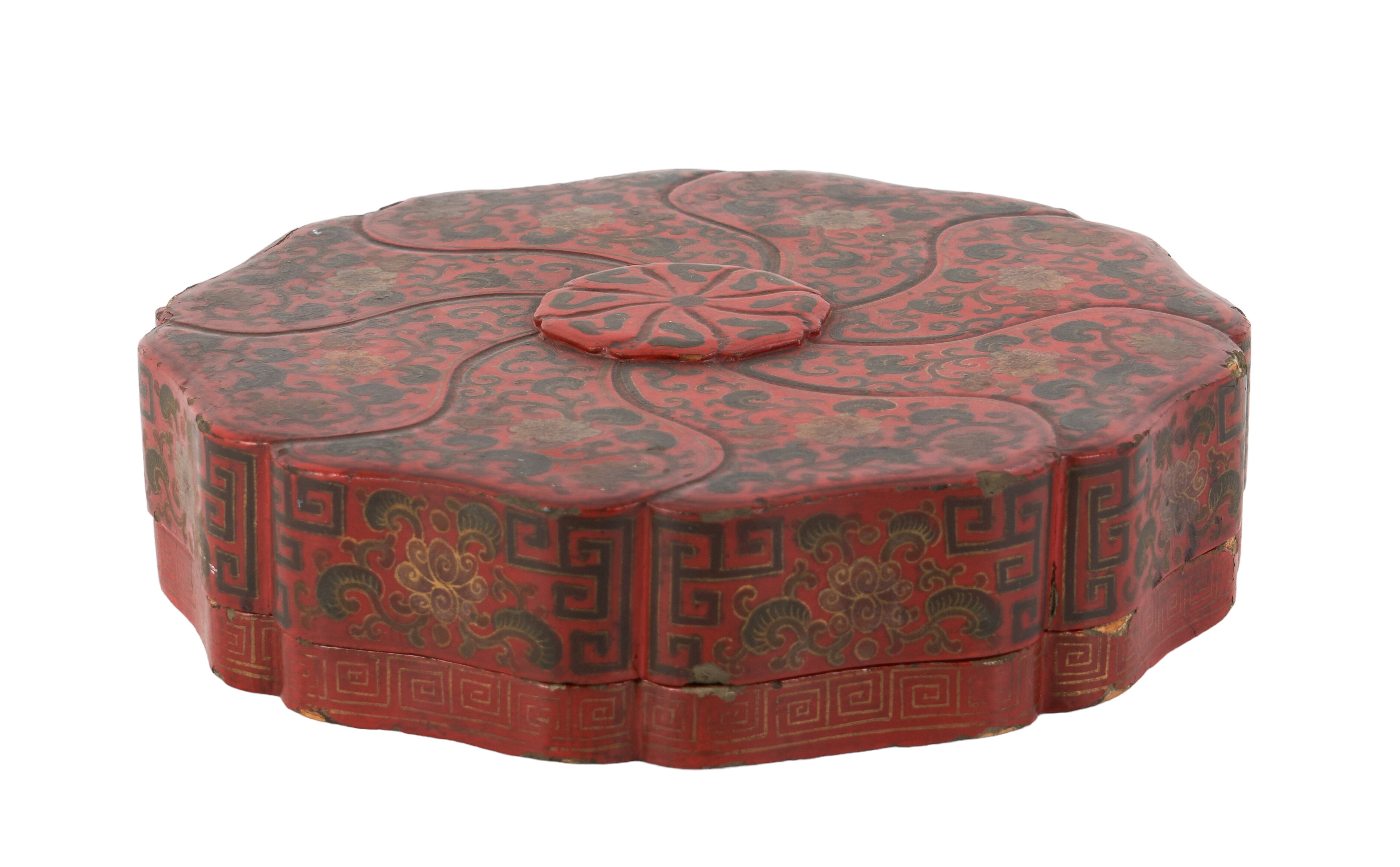 Chinese lacquer sweetmeat box,