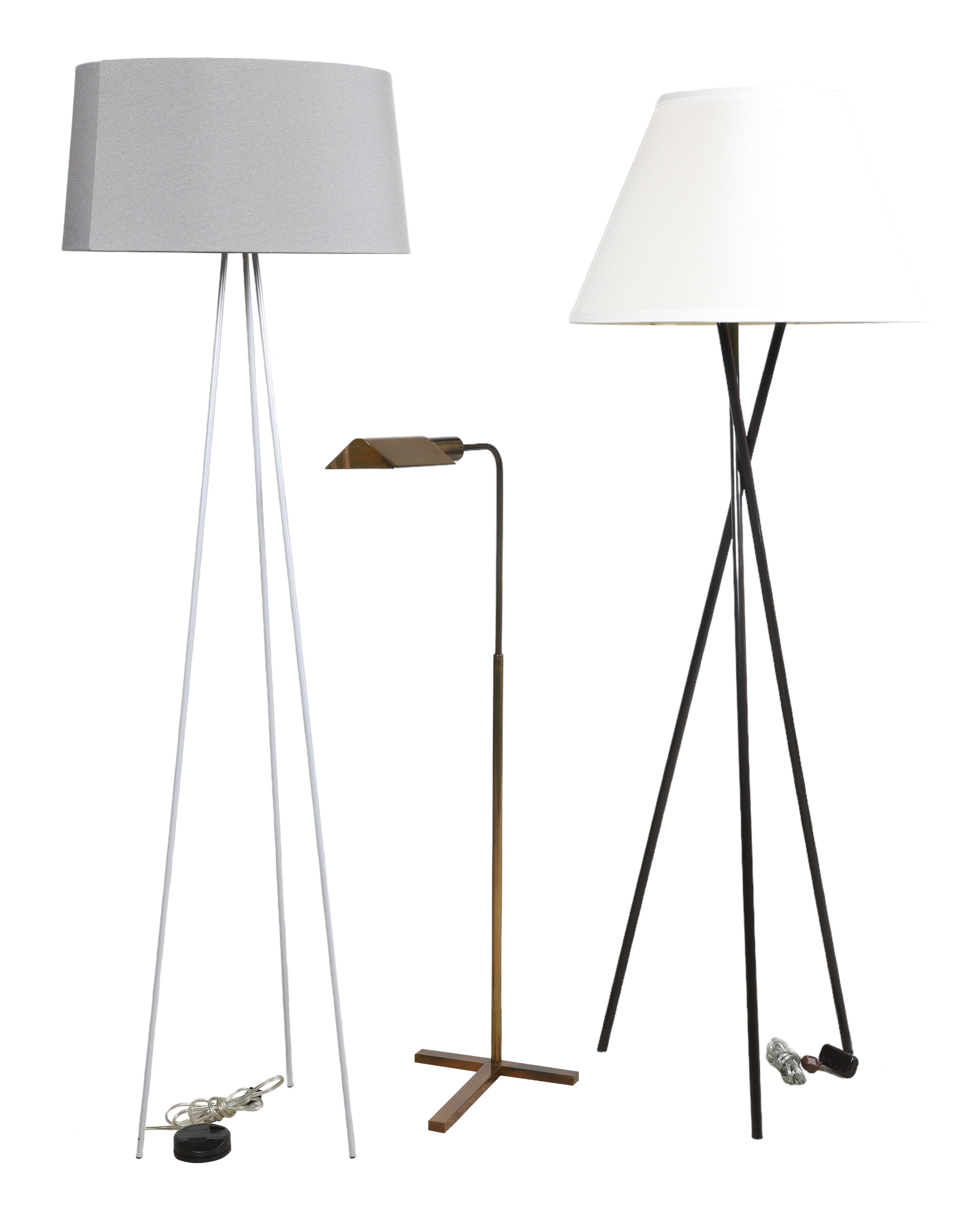 (3) Contemporary floor lamps, c/o