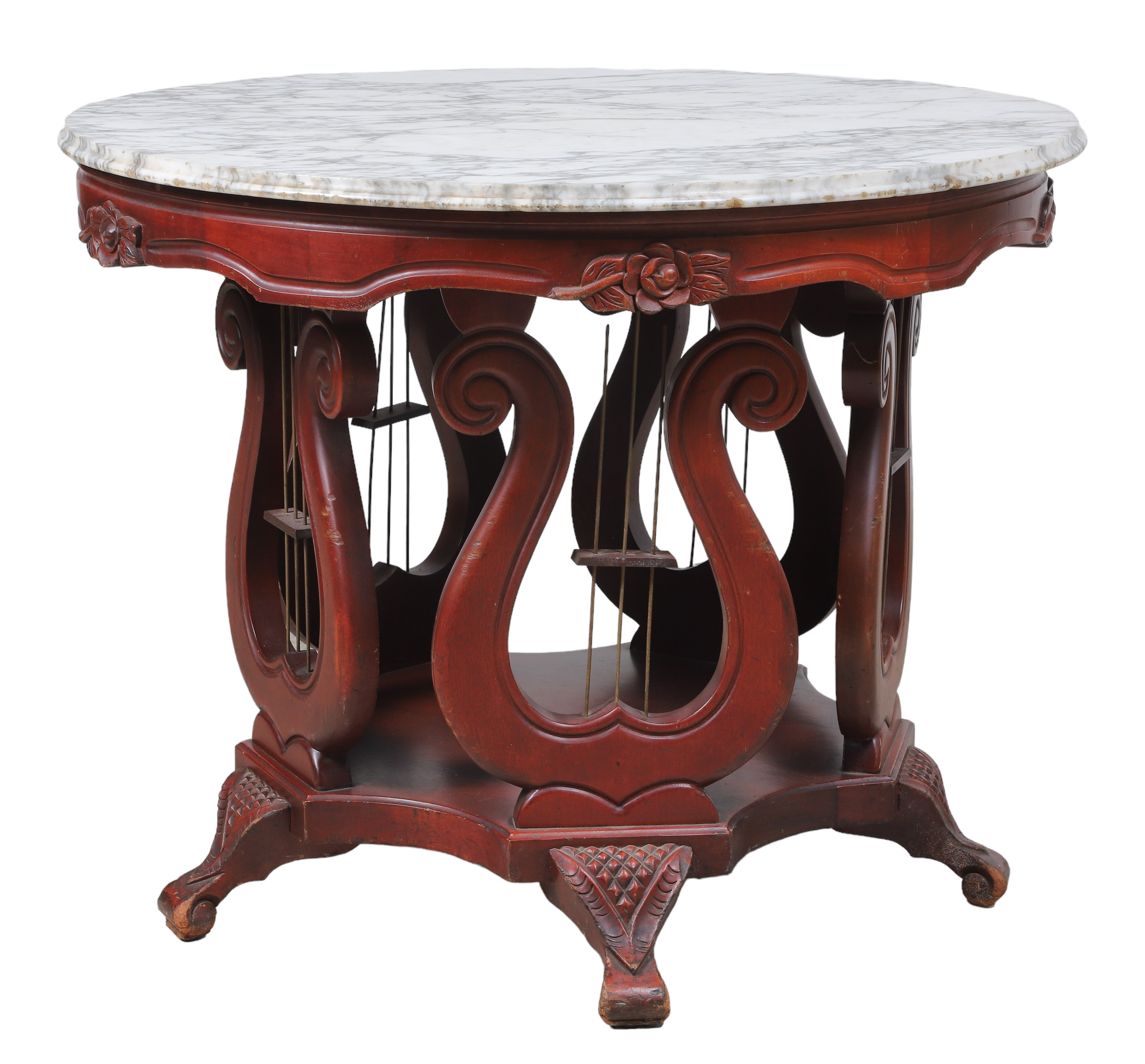 Victorian style carved walnut marbletop 2e231f