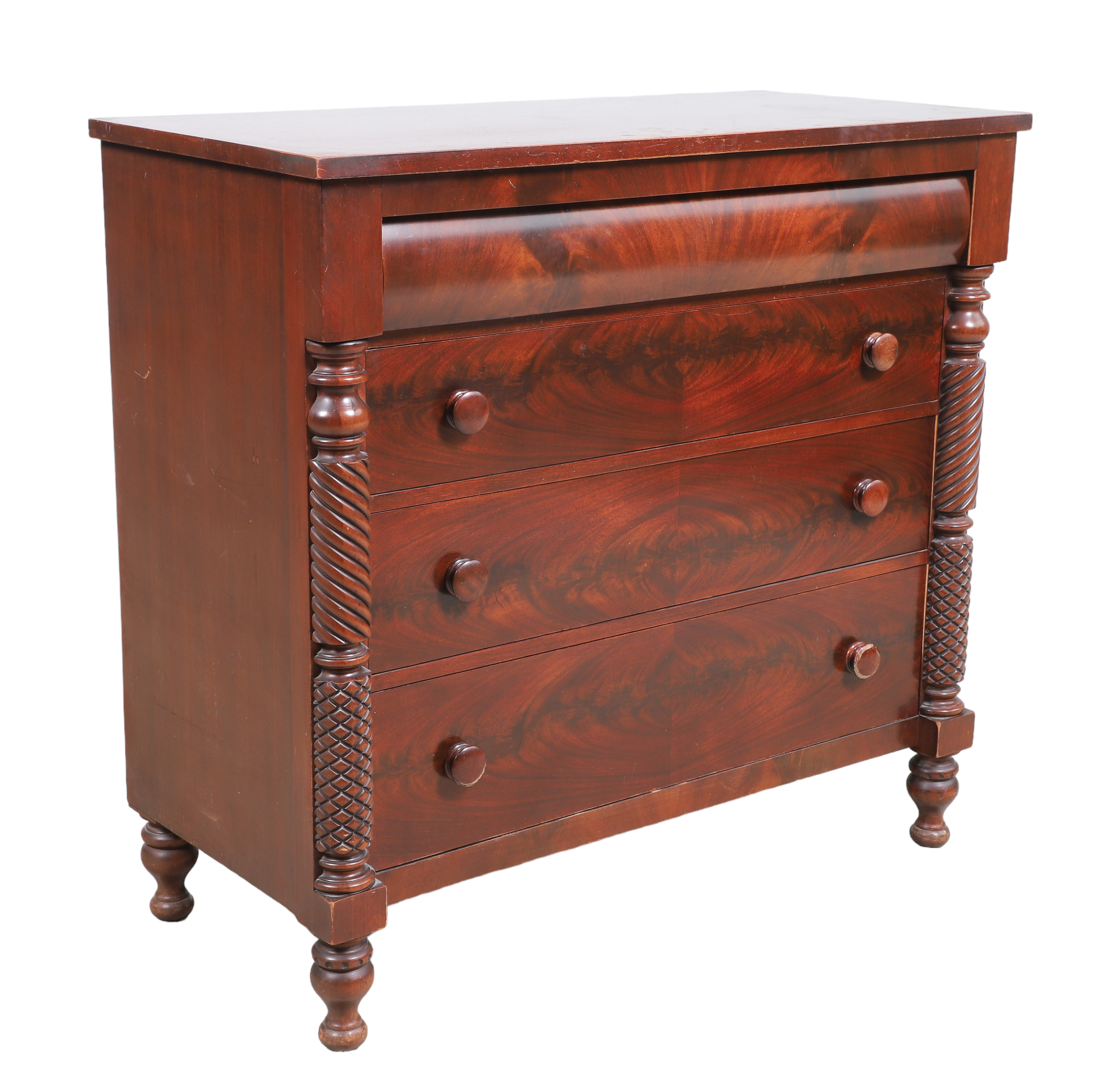 Empire style mahogany chest of