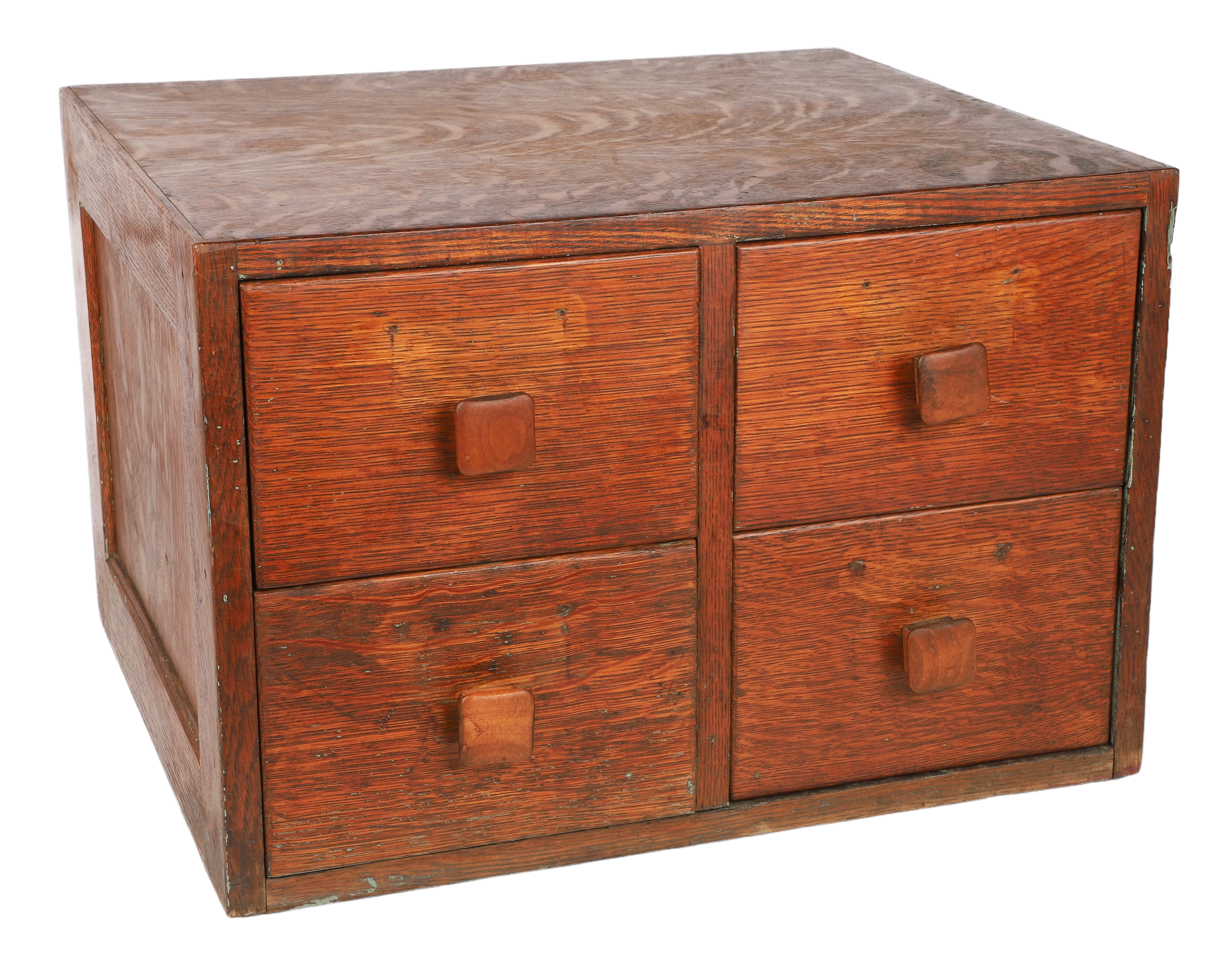 4-Drawer wood card catalog cabinet,