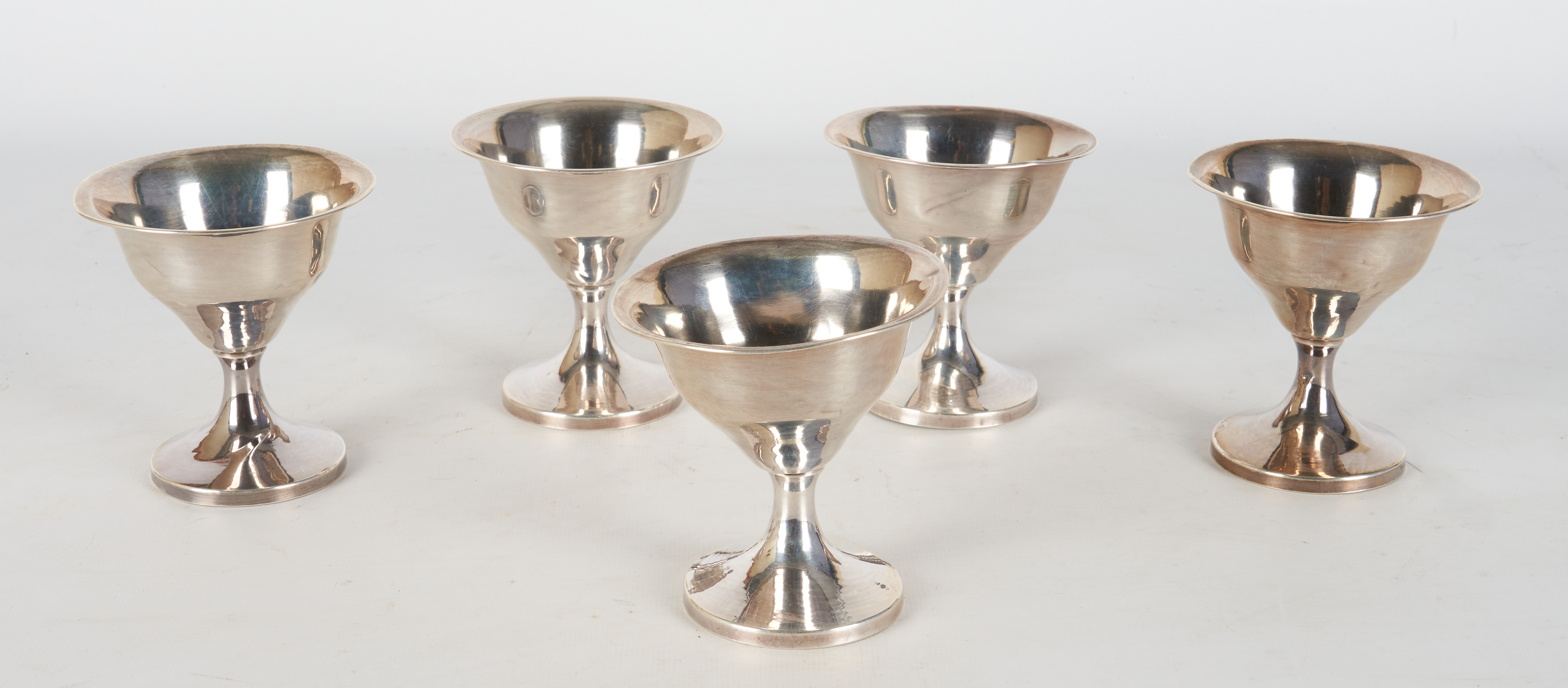 (5) Sterling silver footed dessert cups,