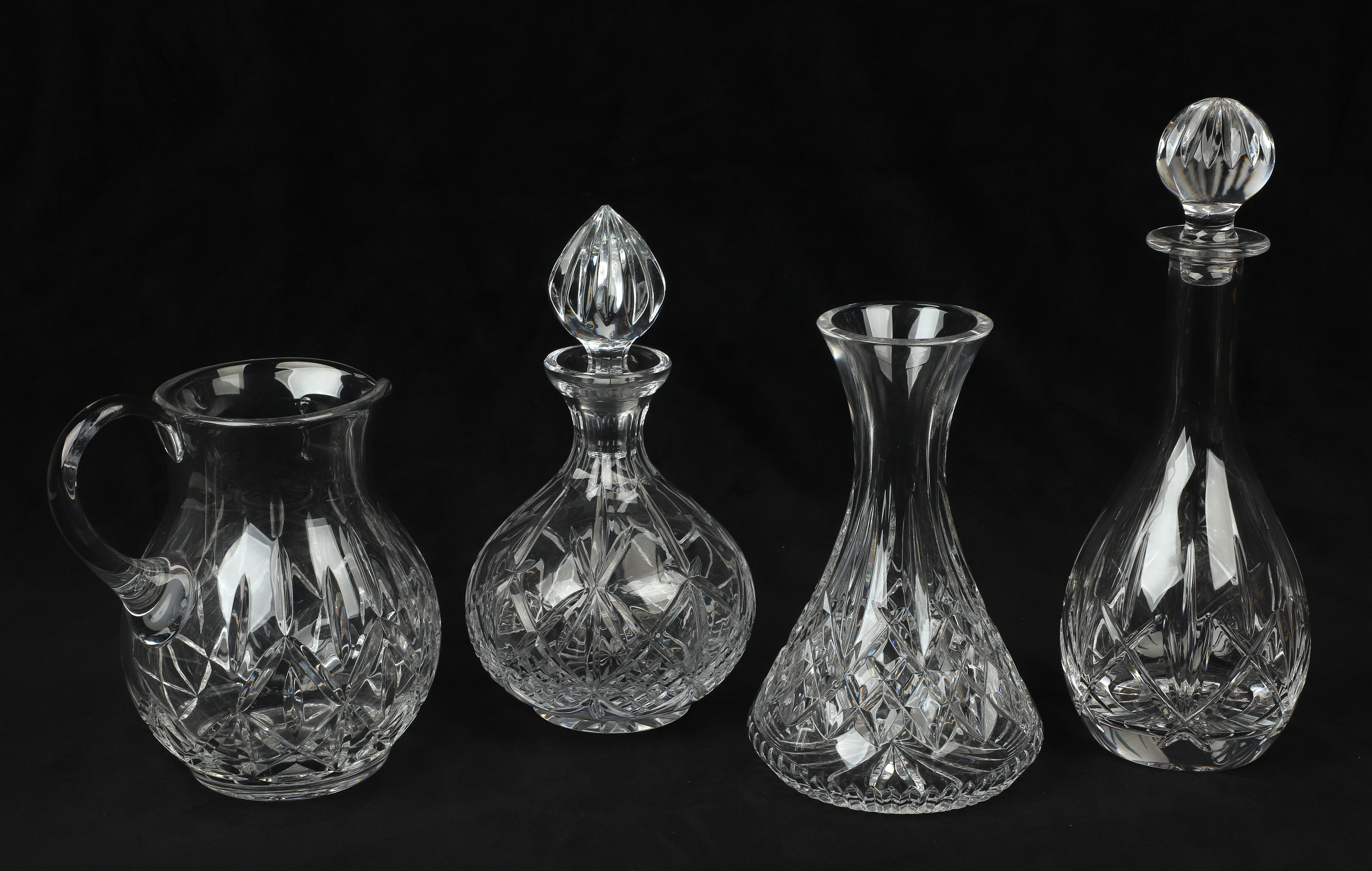 (4) Waterford and style decanters