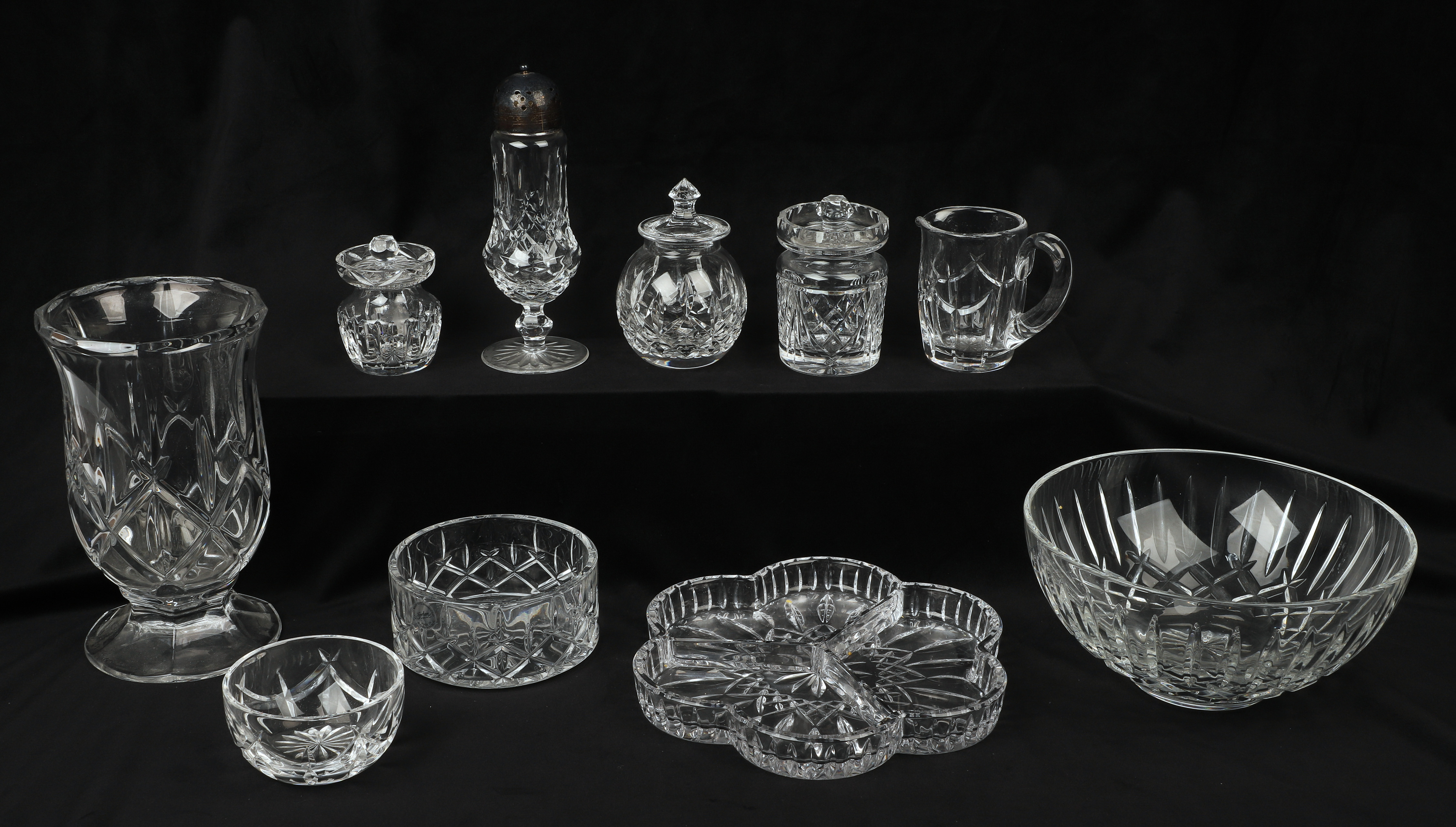 (10) Pcs Waterford and style crystal