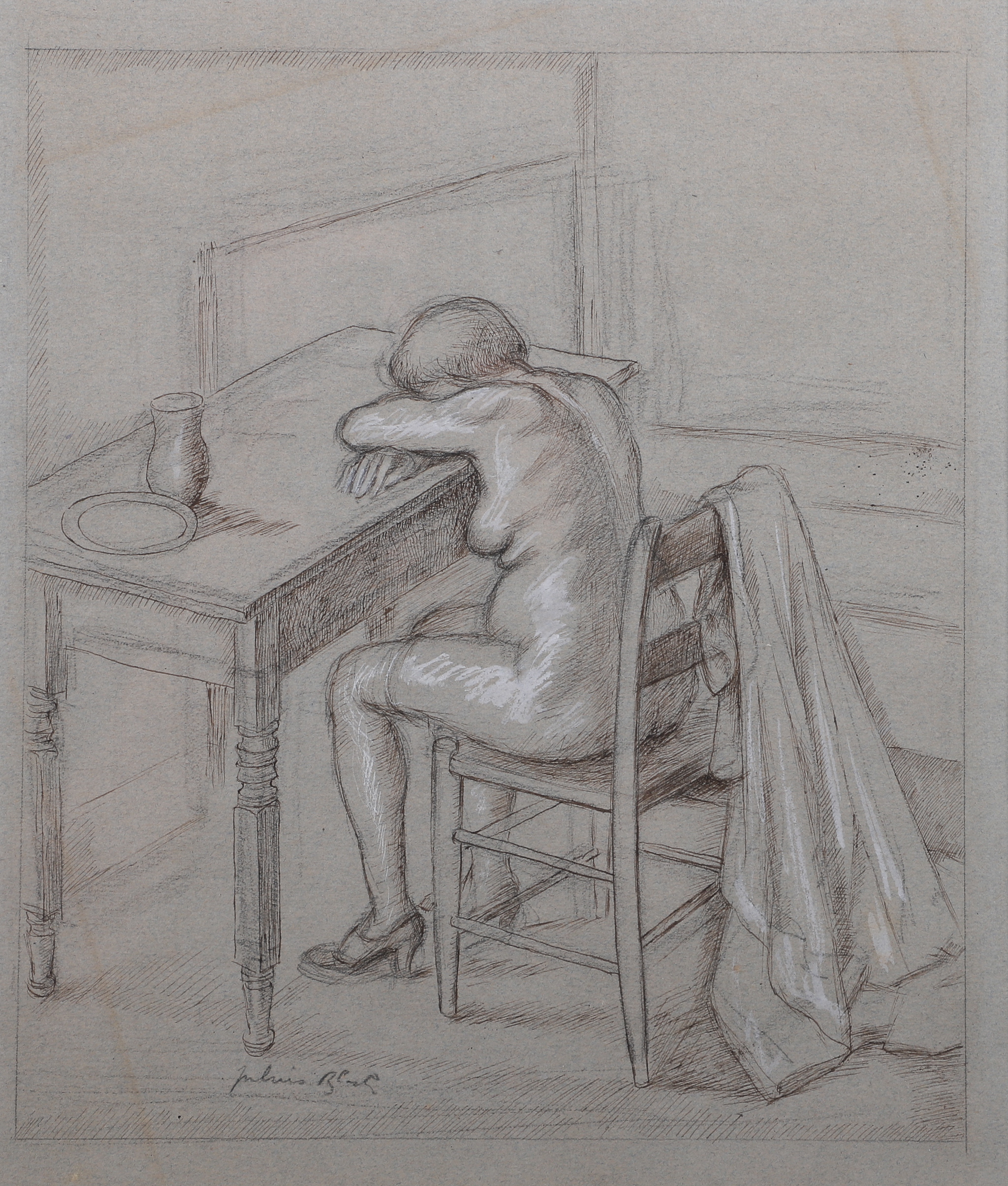 Julius Bloch (American 1888-1966) Drawing