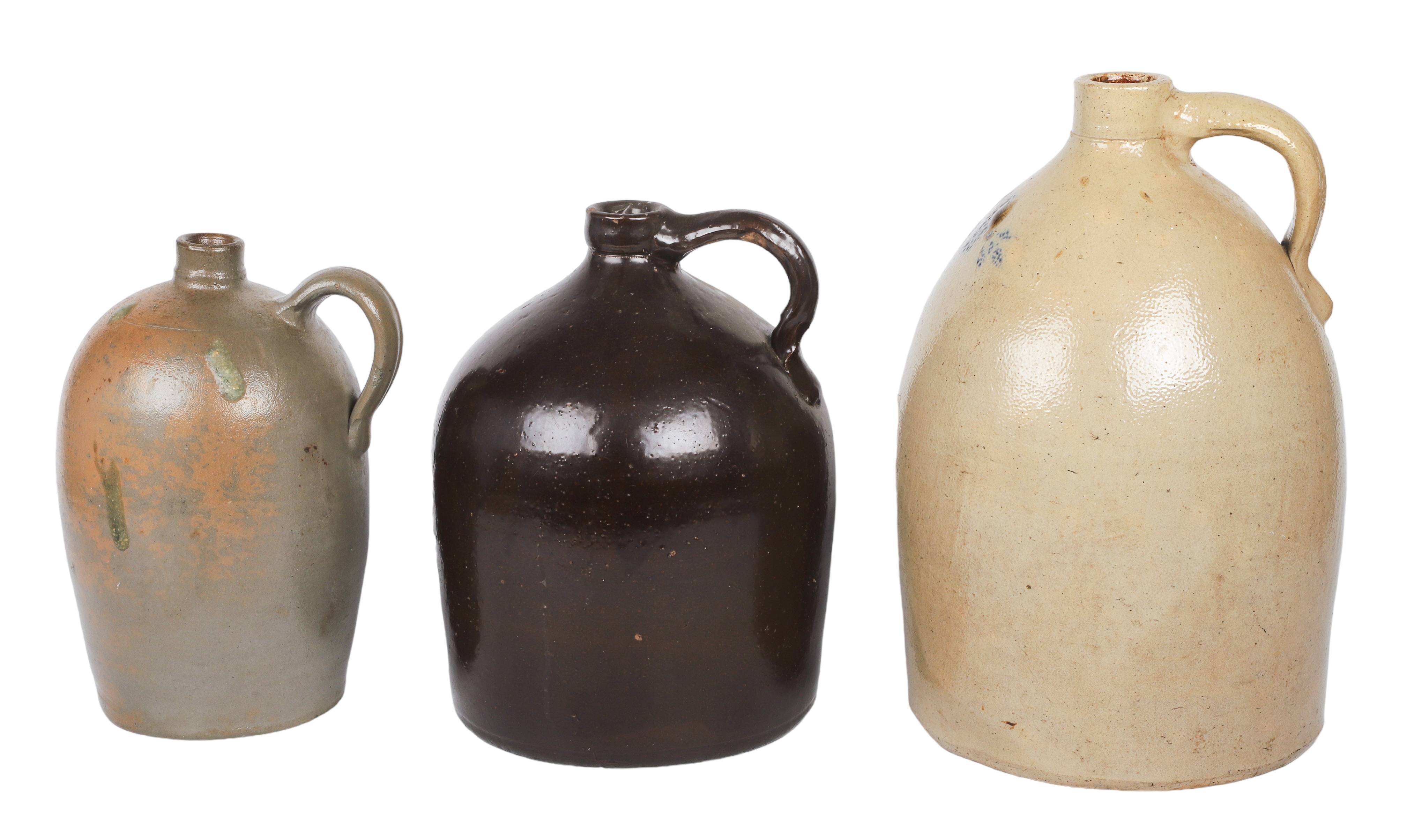 (3) Stoneware jugs, c/o 3-gallon