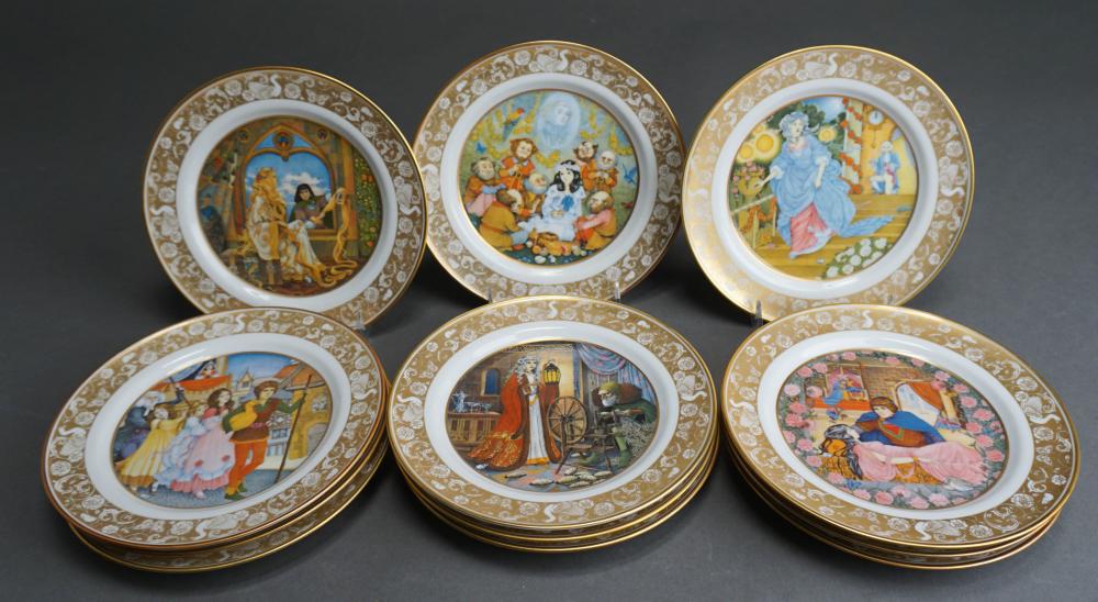 SET OF 12 FRANKLIN PORCELAIN GRIMMS