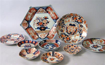 Assorted Imari dishes    Of various