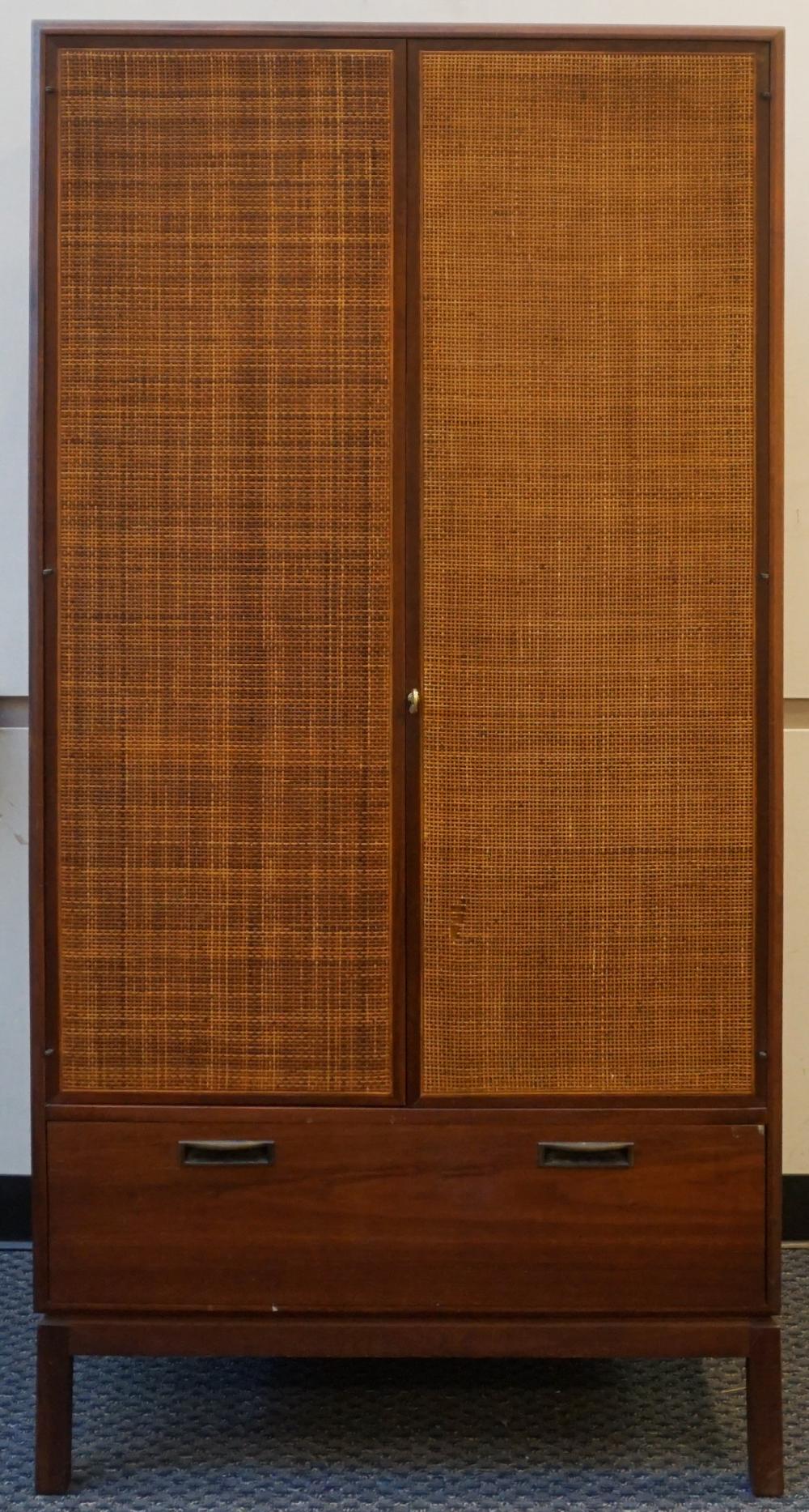 MID CENTURY MODERN WALNUT AND CANED 2e4bcd