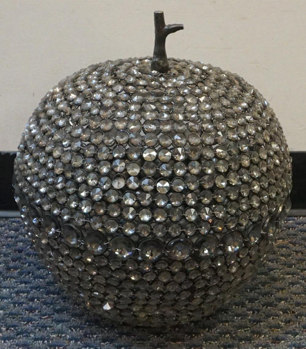 PATINATED METAL AND GLASS APPLE FORM 2e4bdd