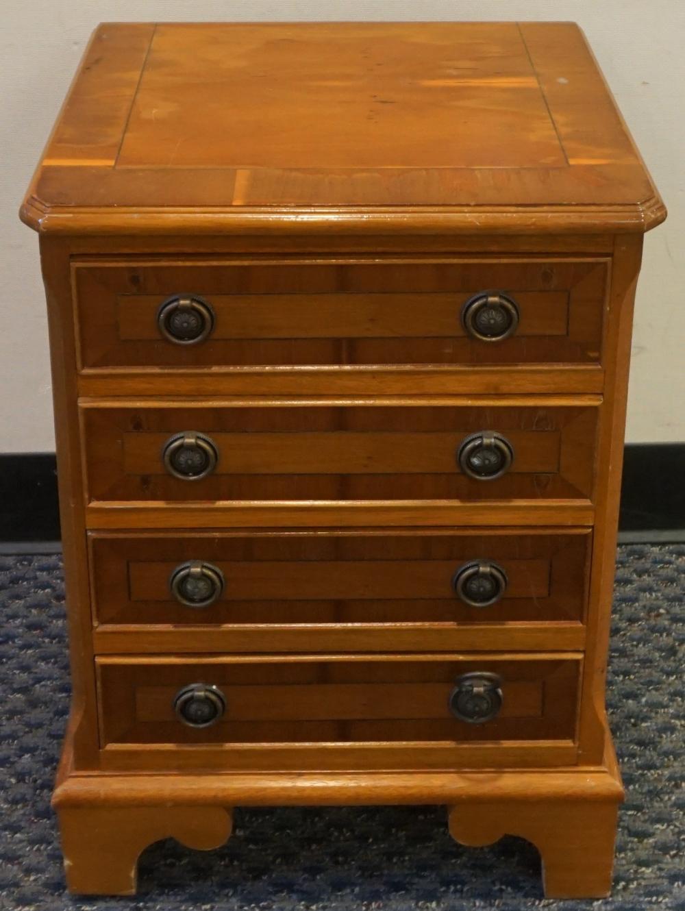 CHIPPENDALE STYLE WALNUT SIDE CHEST,