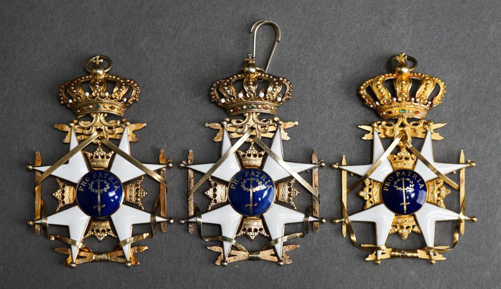THREE SWEDEN ‘ORDER OF THE SWORD’