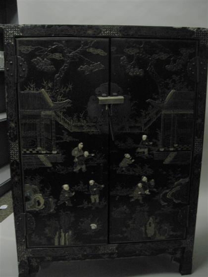 Chinese lacquer applied stone 4a148