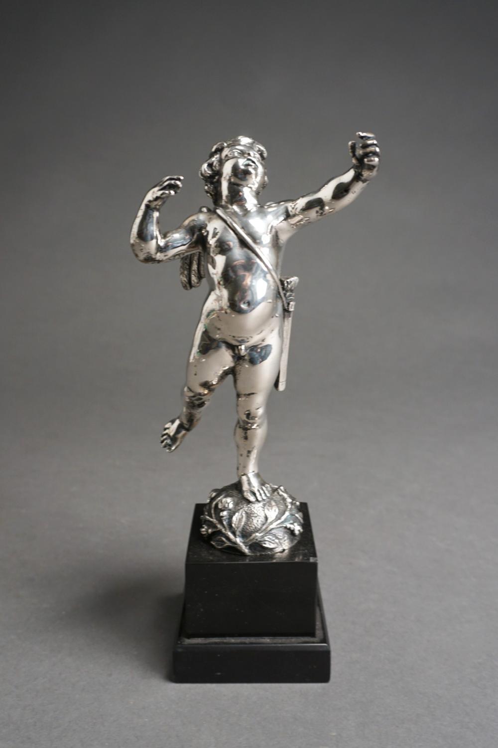 ITALIAN 800-SILVER PUTTO FIGURE