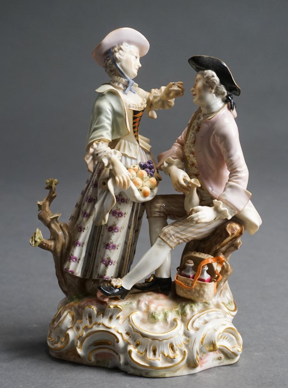 MEISSEN FIGURAL GROUP OF YOUNG