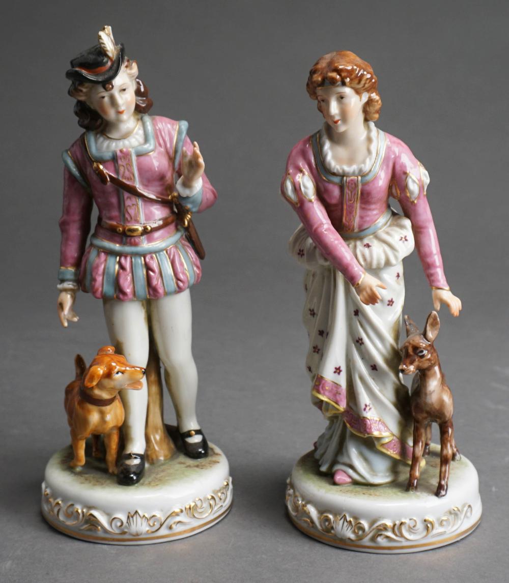 TWO CONTINENTAL PORCELAIN FIGURES
