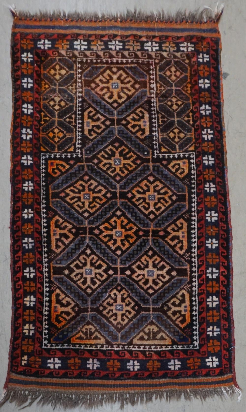 TURKOMAN PRAYER RUG, 4 FT X 2 FT