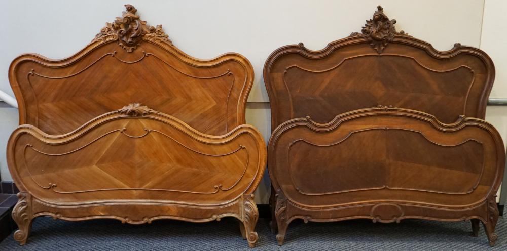 TWO ROCOCO STYLE FRUITWOOD FULL