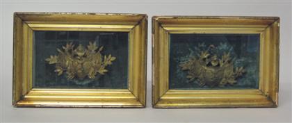 Pair of French gilt bronze panoply 4a160