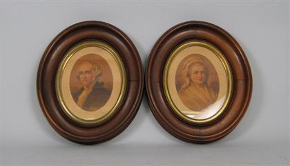 Two oval framed prints Depicting 4a161