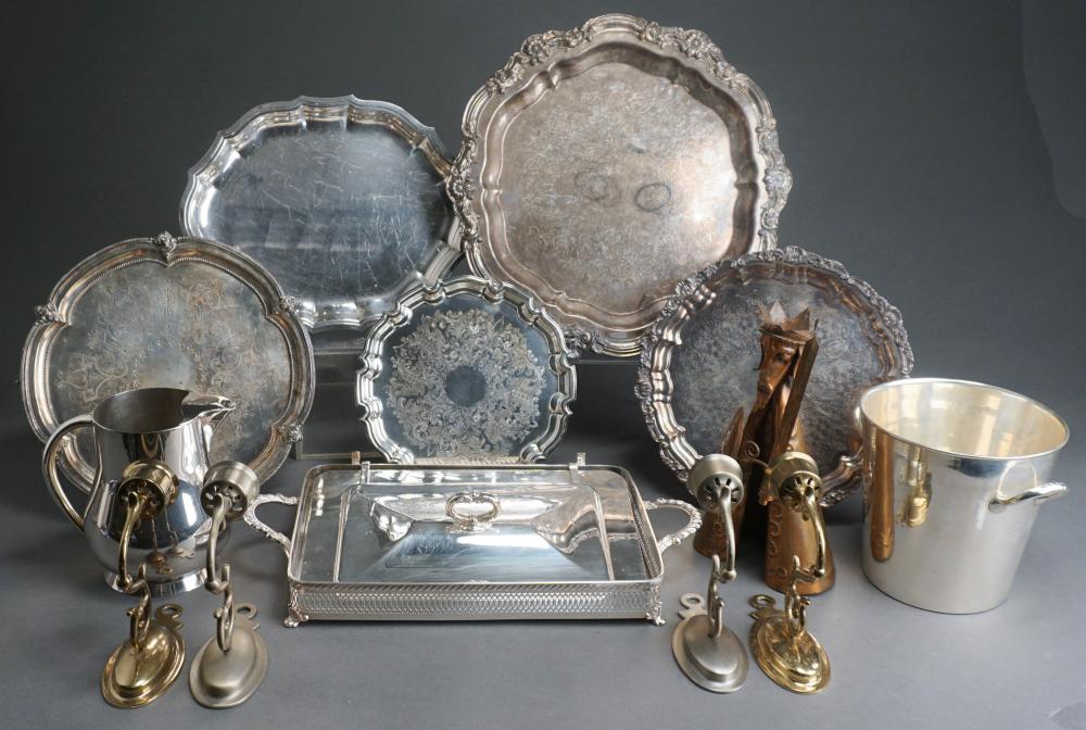 GROUP OF SILVER PLATE WARE COPPER  2e4e1b