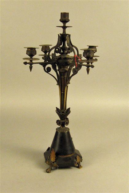 Victorian slate 5 light candelabra 4a16b