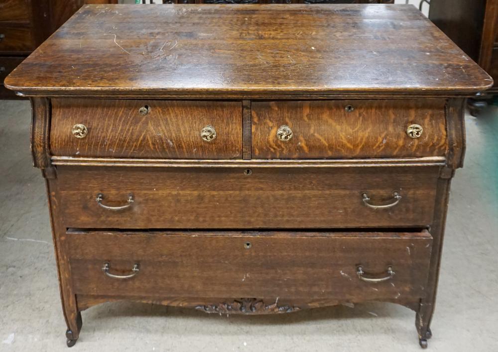 VICTORIAN OAK CHEST OF DRAWERS 2e4e8a