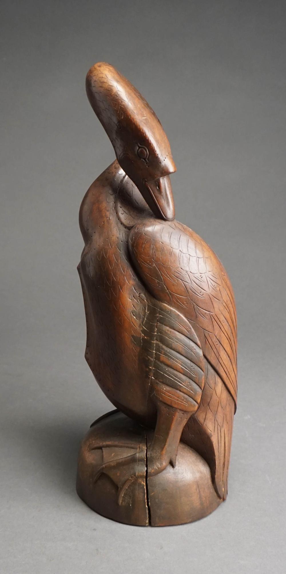 CARVED WOOD FIGURE OF A GOOSE 19