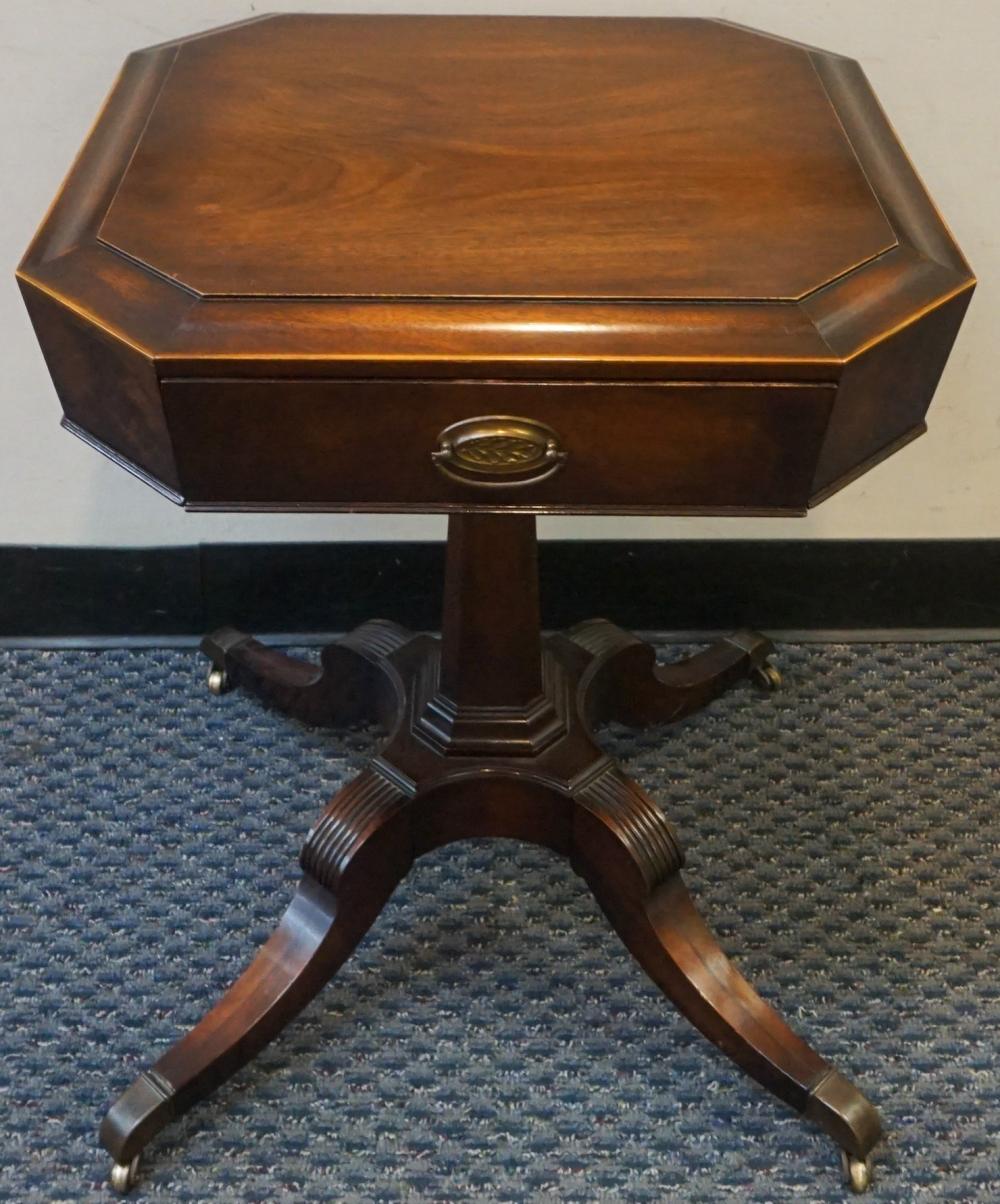 GEORGE III STYLE MAHOGANY OCTAGONAL