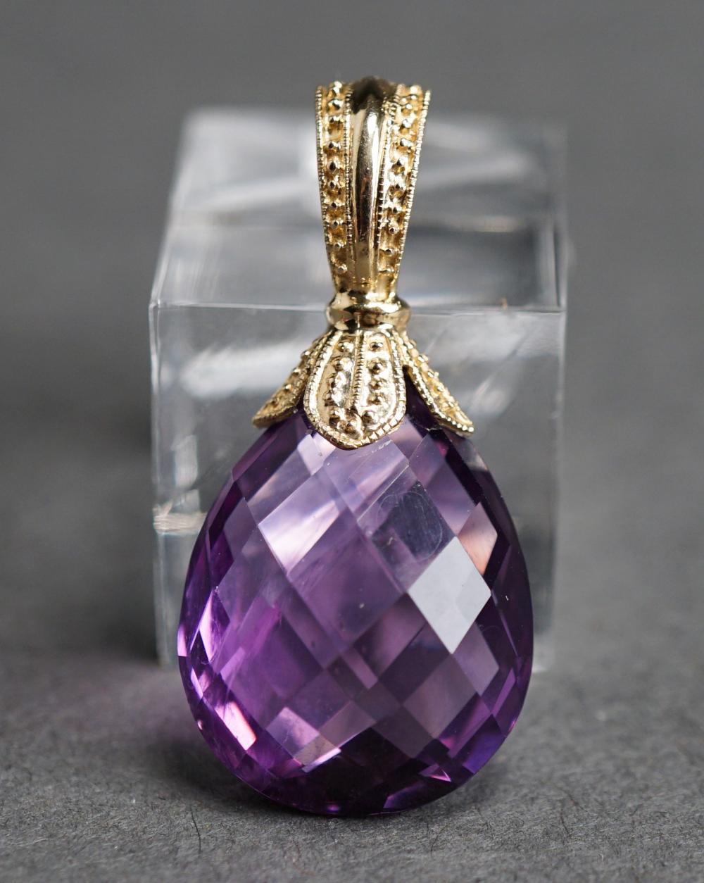 14-KARAT YELLOW-GOLD AND AMETHYST