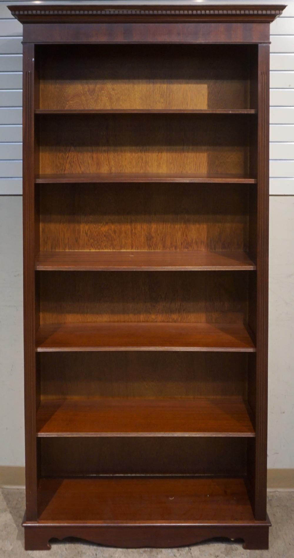 CHIPPENDALE STYLE MAHOGANY BOOKCASE,