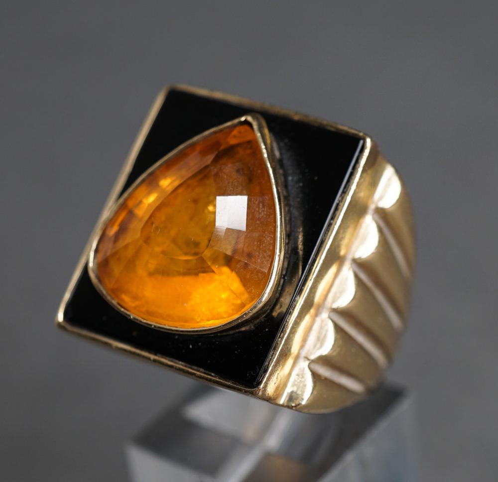 TESTED 14 KARAT YELLOW GOLD CITRINE 2e4f1f