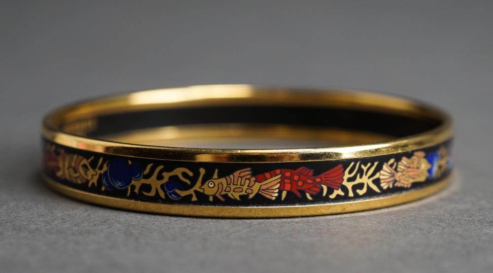 HERMES ENAMEL BANGLE BRACELET APPROX