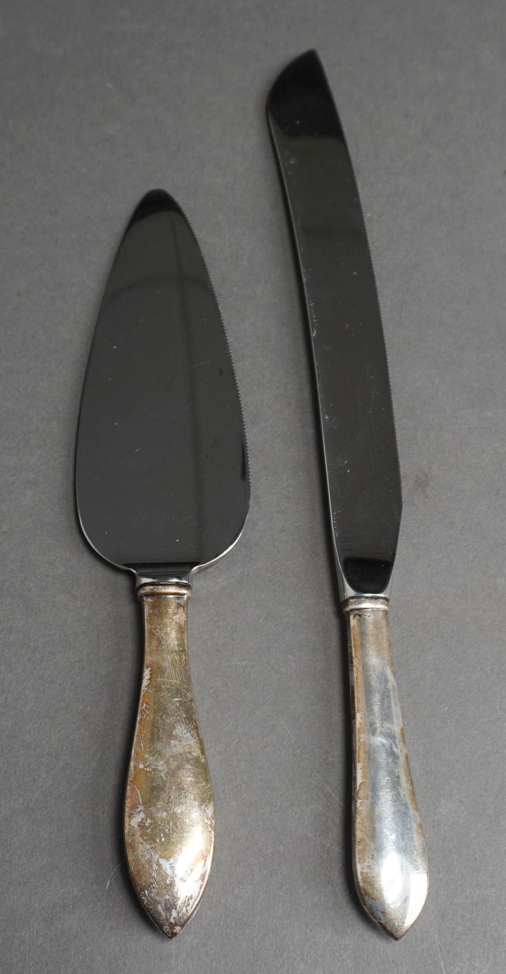 WEB STERLING HANDLE CAKE KNIFE AND A