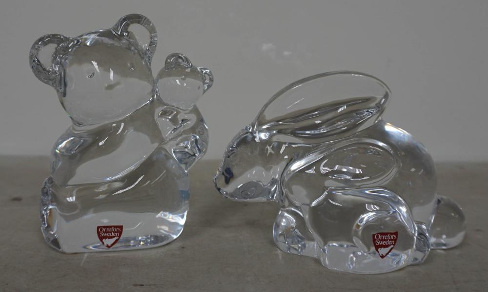 ORREFORS CRYSTAL RABBIT AND MAMA 2e4f88