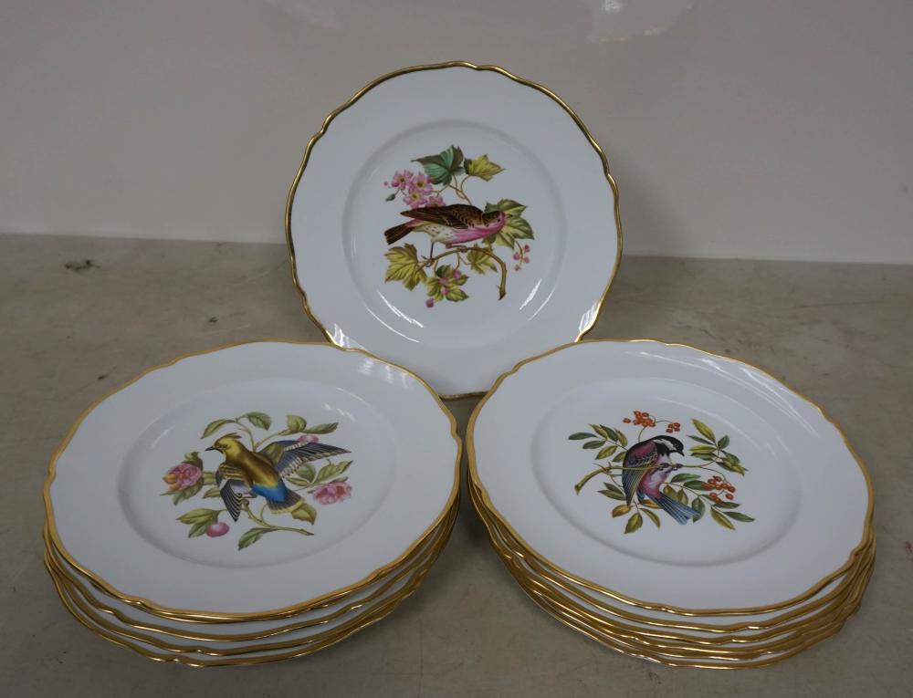 SET OF TWELVE SPODE HAND-PAINTED