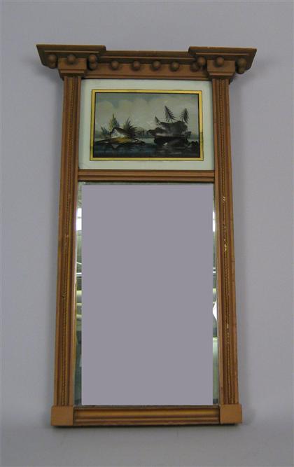 Mirror    In gilt frame with reverse