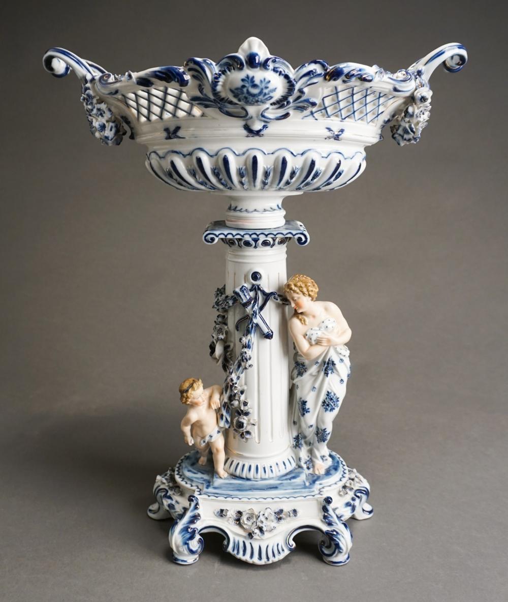 GERMAN BLUE AND WHITE PORCELAIN