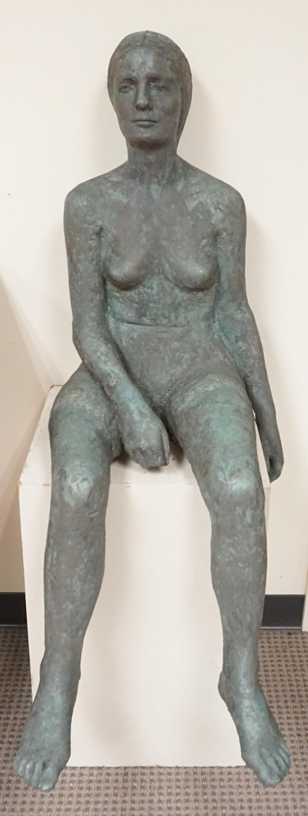 MODERN VERDIGRIS BRONZE SCULPTURE 2e5049