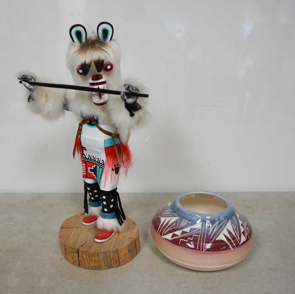 AMERICAN INDIAN STYLE KACHINA DOLL AND