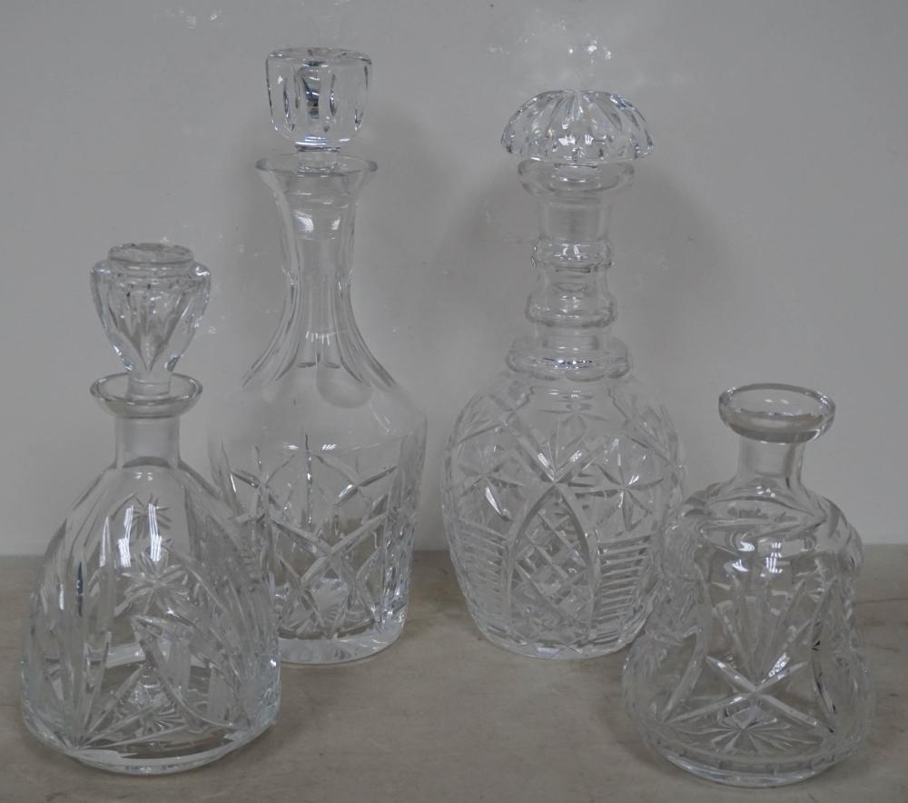 FOUR CUT CRYSTAL DECANTERS H OF