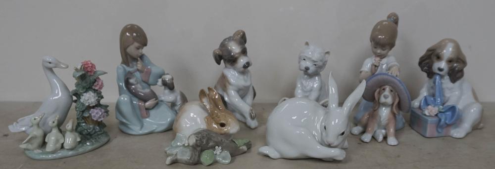 EIGHT ASSORTED LLADRO PORCELAIN