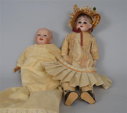Two dolls    The first with bisque