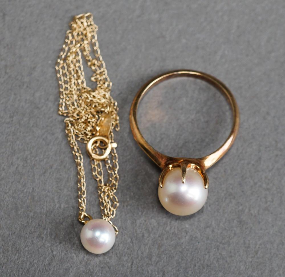 14-KARAT YELLOW-GOLD AND PEARL