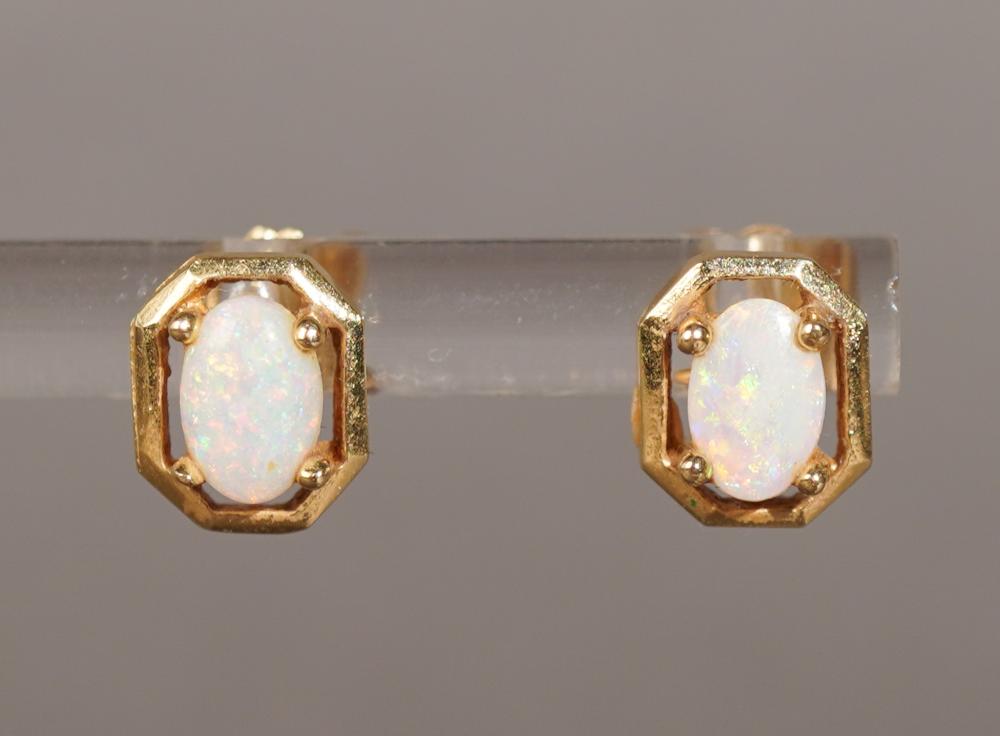 PAIR OF 14-KARAT YELLOW-GOLD AND