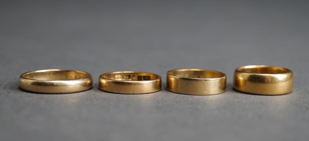 TWO 18-KARAT AND TWO 14-KARAT YELLOW-GOLD